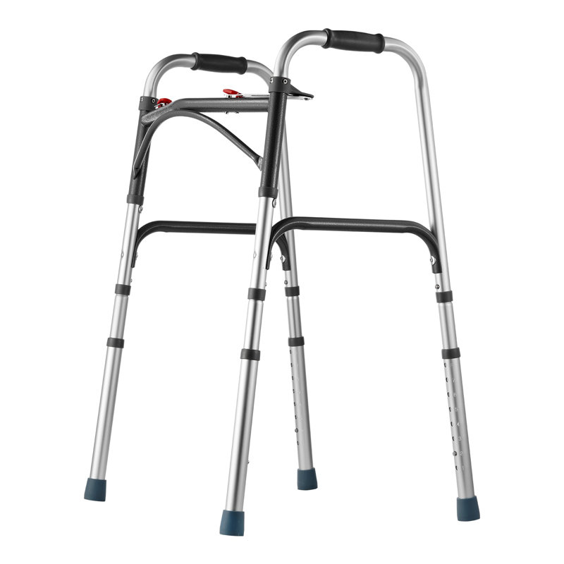 Déambulateur pliant léger en aluminium à hauteur ajustable et pliable en un seul clic VEVOR - Aide à la mobilité robuste pour les personnes âgées (capacité de 350 lb)