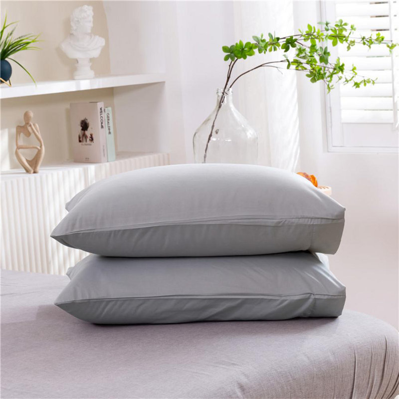 Ensemble d'édredon réversible en mélange de coton 5 pièces, Édredon grand + 4 pièces supplémentaires, Gris