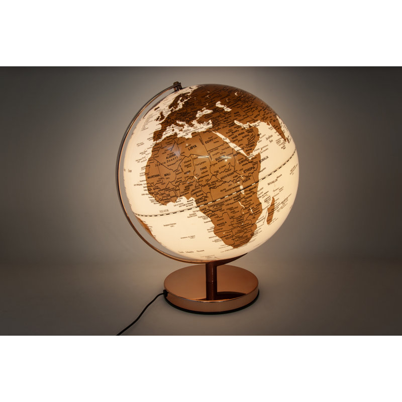 Tabletop Globe, 40cm H x 30cm W x 30cm D, Bronze, Bronze