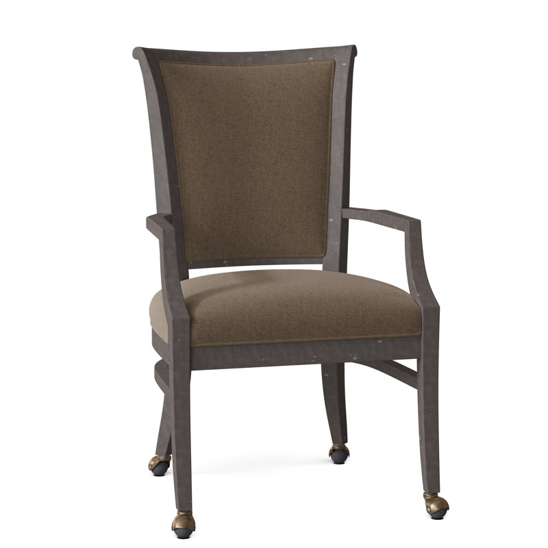 Bayfield Upholstered King Louis Back Arm Chair, Charcoal, 4787 Mineral