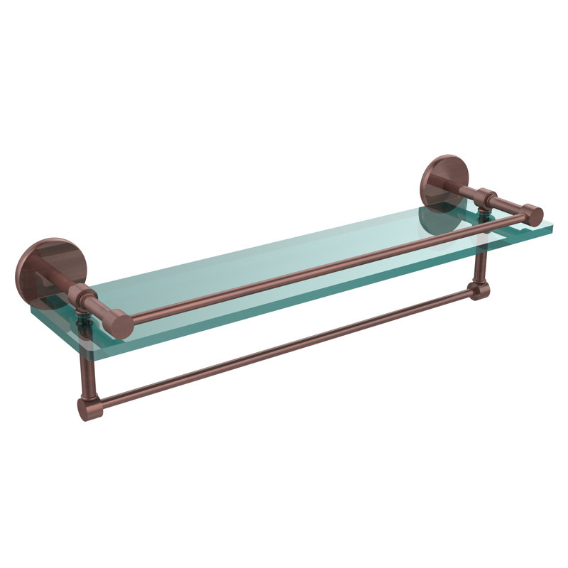 Dalston Bracket Shelf with Towel Bar, Antique Copper