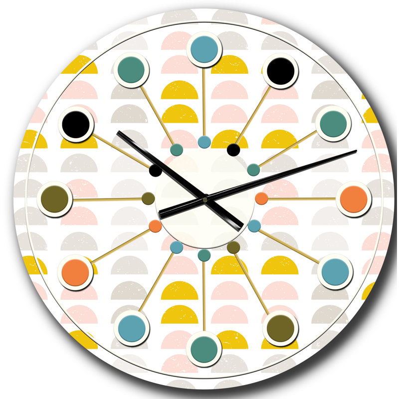 Horloge murale rétro Mid-Century, Grand