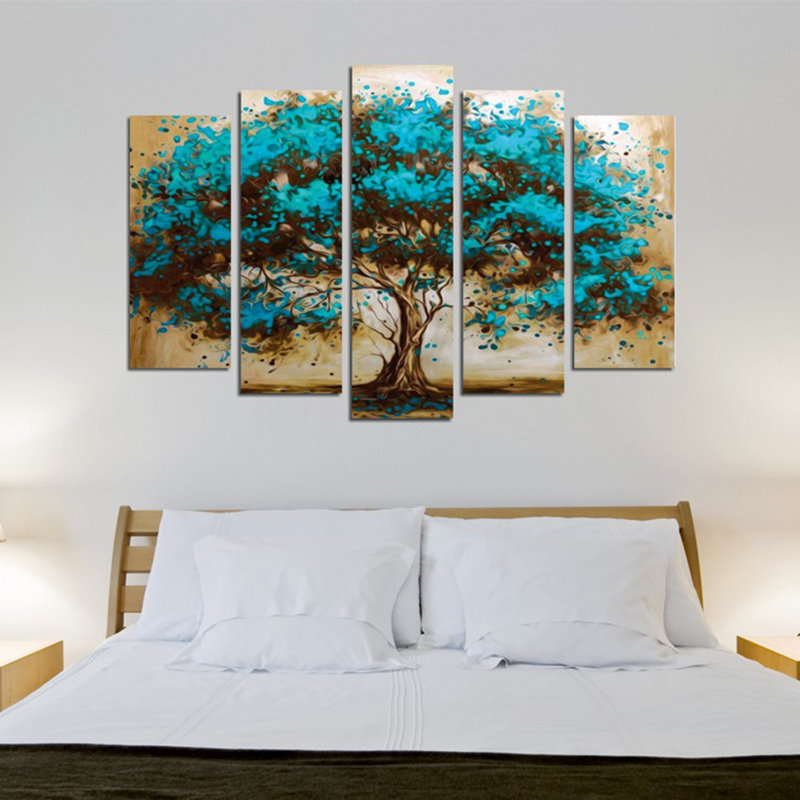 5 pièces, impression sur toile tendue