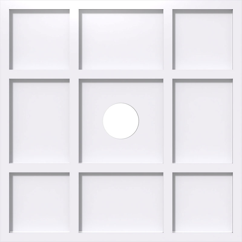 Médaillon de plafond contemporain Rubik, H 1 po x l 40 po x P 40 po