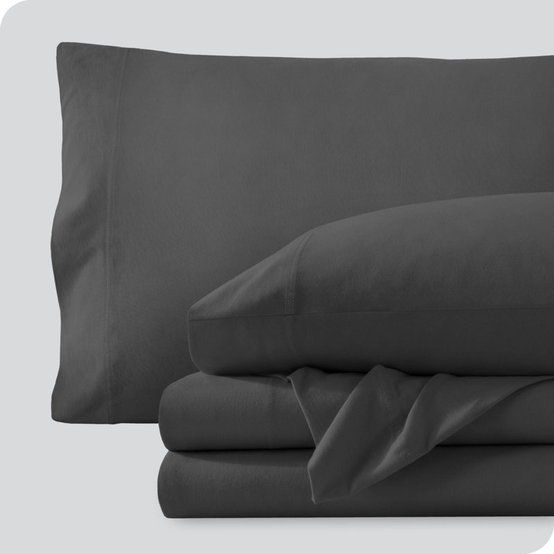 Full White Organic Cotton Jersey Sheet Set