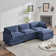 Redenius L-Shape Boucle Upholstered Sectional Sofa With Armrest