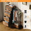 Commode 5 tiroirs avec support à chaussures et penderie, grande commode en tissu sans station de charge et lumières DEL pour la chambre à coucher, le placard, le vestibule-1104224030