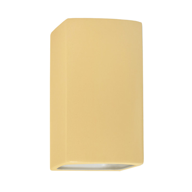 Plafonnier encastré d'extérieur à DEL Friedhelm, H 9,5 po x l 5,25 po x P 4 po, Jaune atténué