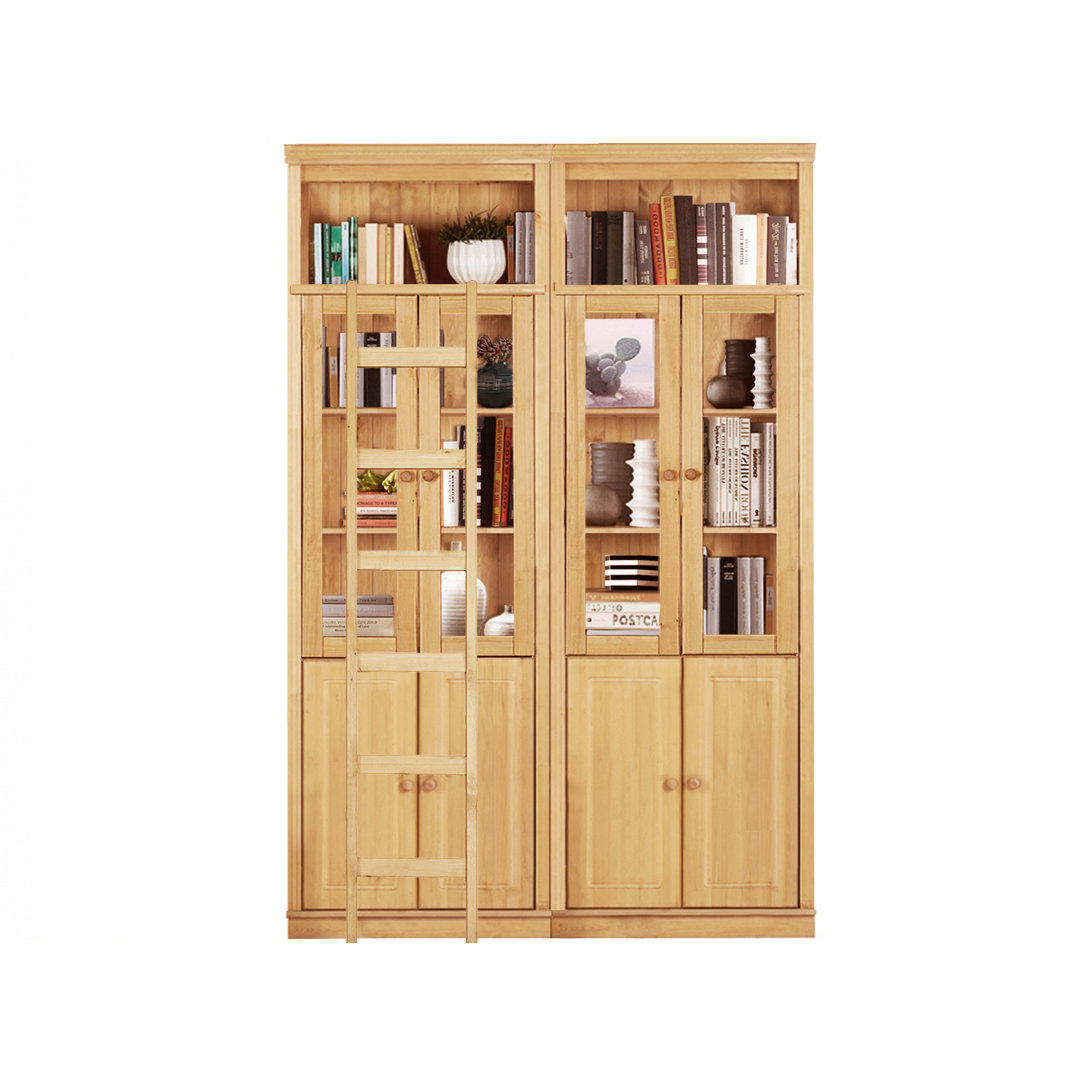 Delbis 223cm H x 148cm W Library Bookcase