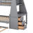 Twin Over Full Bunk Bed With Trundle And Desk, Three Storage Drawers And Shelf-954859155