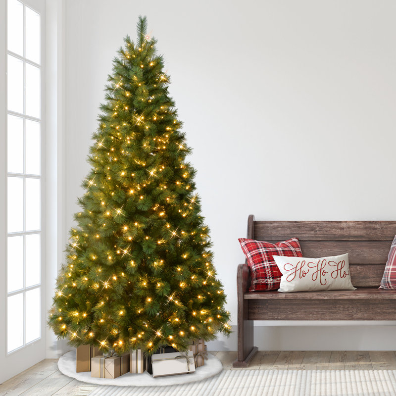 7.5' Pre-Lit Artificial Wyoming Pine Tree with Multi-Function LED Lights