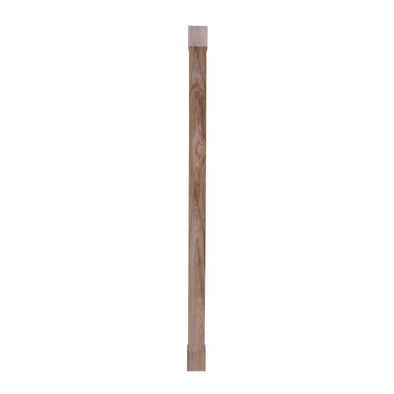 5.625 In. D X 5.6875 In. W X 104 In. L Unfinished Maple Lally Column Wrap, Natural Hickory