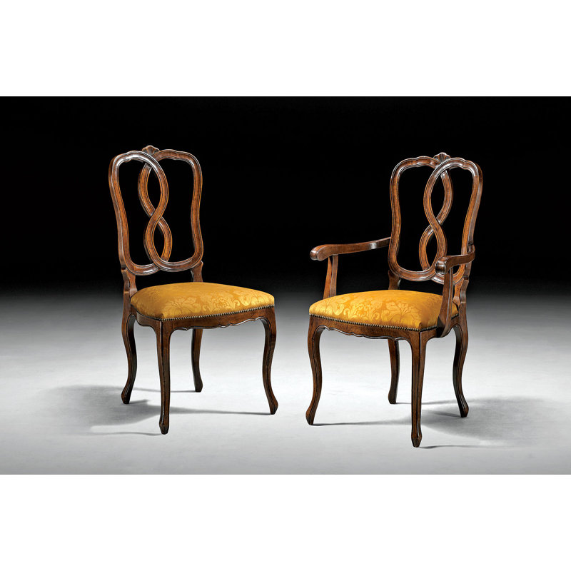 Upholstered Arm Chair in Gold/Brown