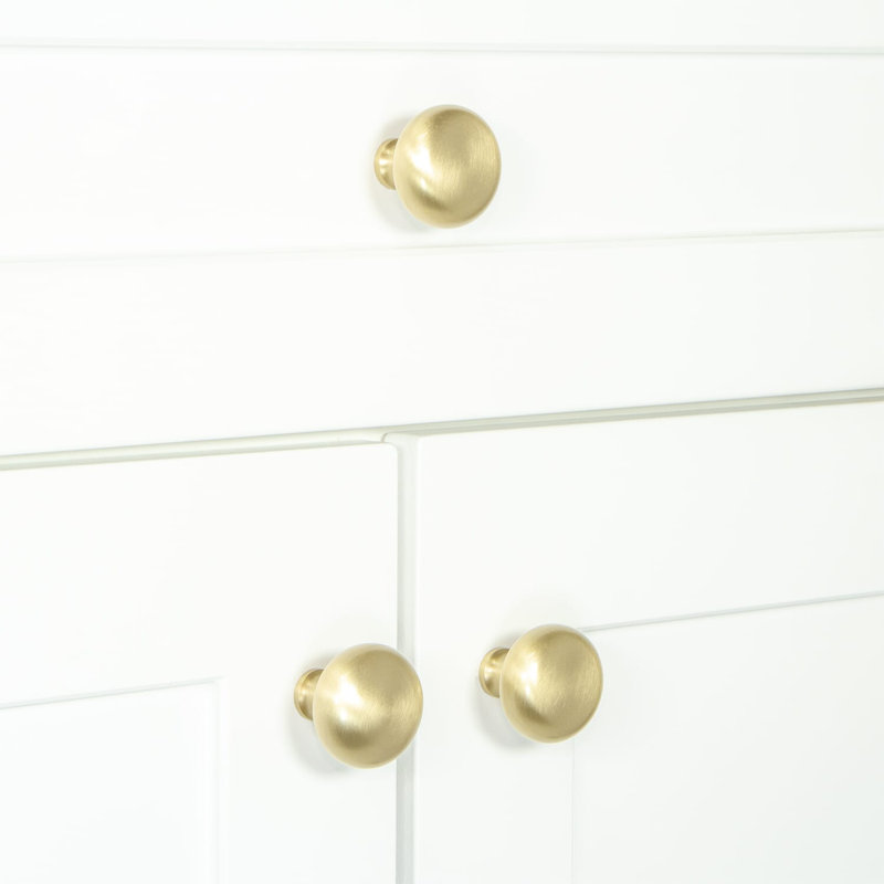 Fifth Avenue Cabinet Knob, Satin Brass