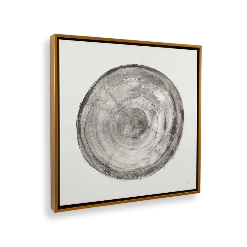 Impression sur toile 24 "x 24" Rings of Time IV, Cadre flottant or poli, H 24,75 po x l 24,75 po x P 1,75 po