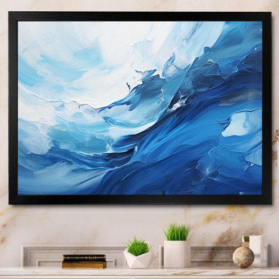 Blue Emotional Tachisme Waves 4 - Tachisme Wall Art