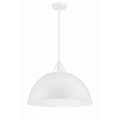 Luminaire suspendu en forme de dôme à 1 lumière Carlisa