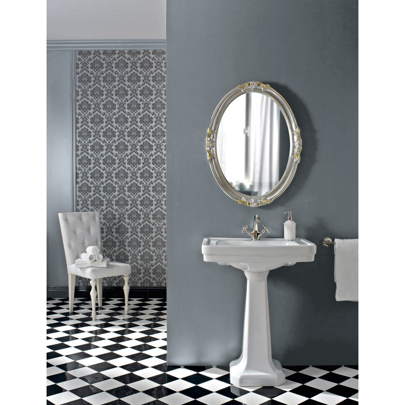 Belfry Bathroom Sudduth 560 mm L x 450 mm W Ceramic Oval Sink with Tap and Overflow