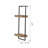 12"X6"X27" Iron And Wood Wall Shelf With Two Shelves