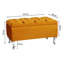 Londona Wide Velvet Tufted Rectangle Solid Color Standard Ottoman Bench with Storage, Upholstery Footstool End of Bed Bench-1760675824-1761365791