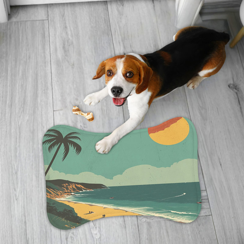 Nostalgic Beach Art - Tapis d'alimentation en forme d'os