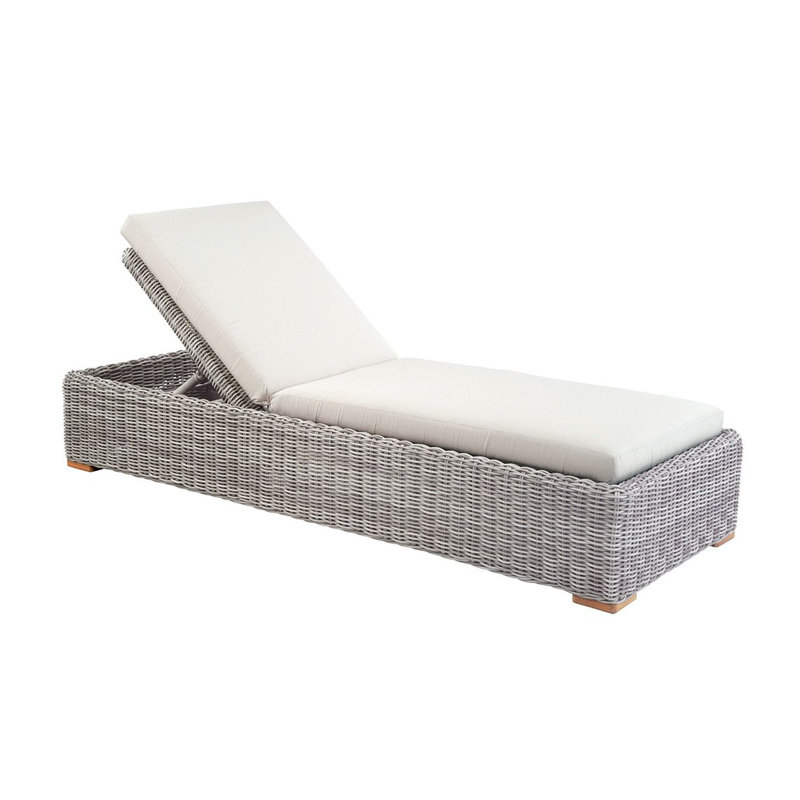 Tortola Adj. Chaise Lounge With Cushion, Cloud