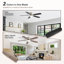 Ventilateur de plafond moderne à 5 pales avec lumière DEL et télécommande Derick-369074901-381123692