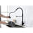 Spring Matte Black Kitchen Faucet - Stainless Steel, Pull-Out Spray Head, Single Handle For Water Control Spray, Easy Flow