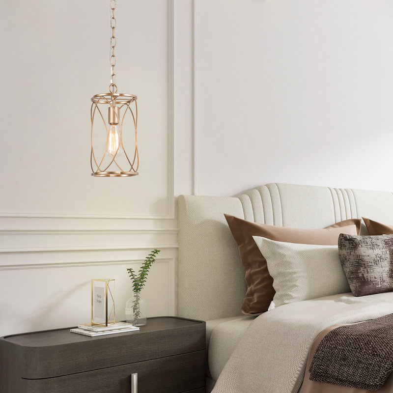 Luminaire suspendu cylindrique pour îlot de cuisine 1 lumière