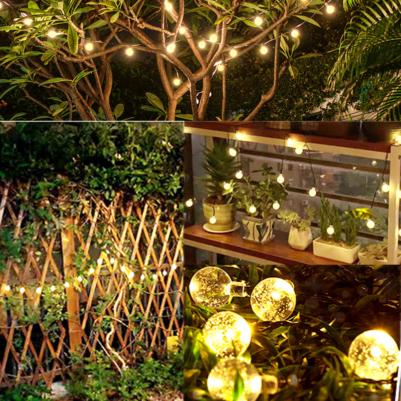 30 Light Solar String Lighting, Warm White