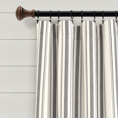 Cotton Blend Semi Sheer Curtain Pair