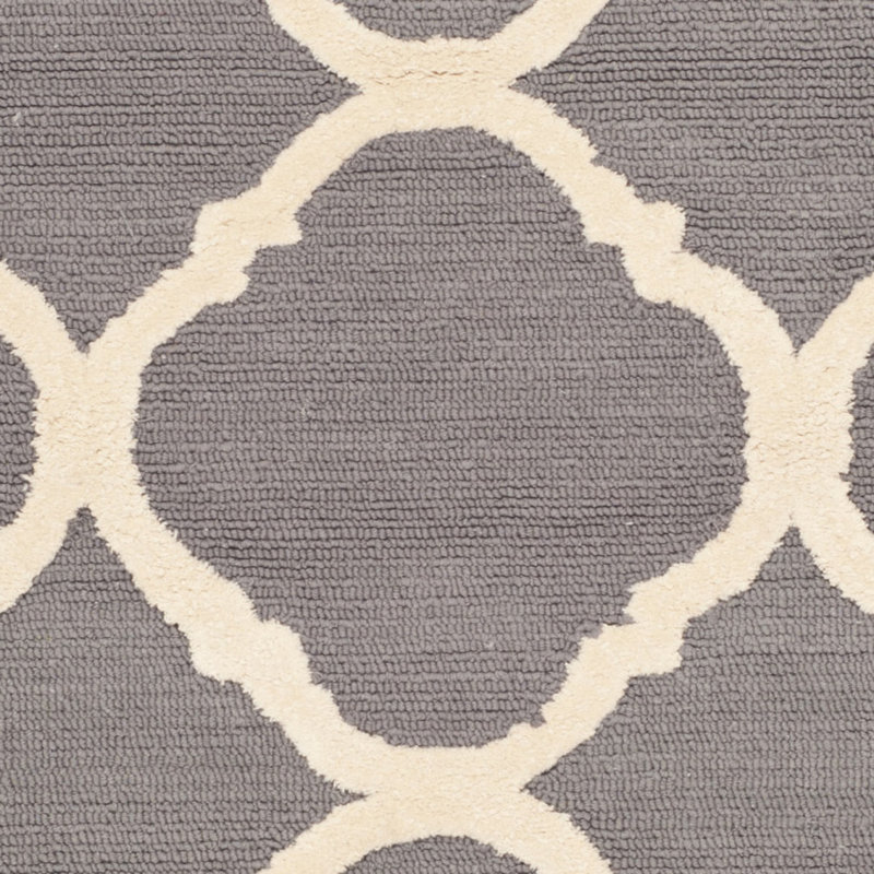 Fullerton Hand Hooked Cotton Pile Geometric Rug, Square 5'