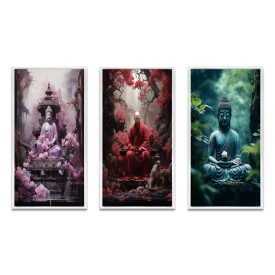 " Pink Buddhism Buddhist Chanting " 3 - Pieces
