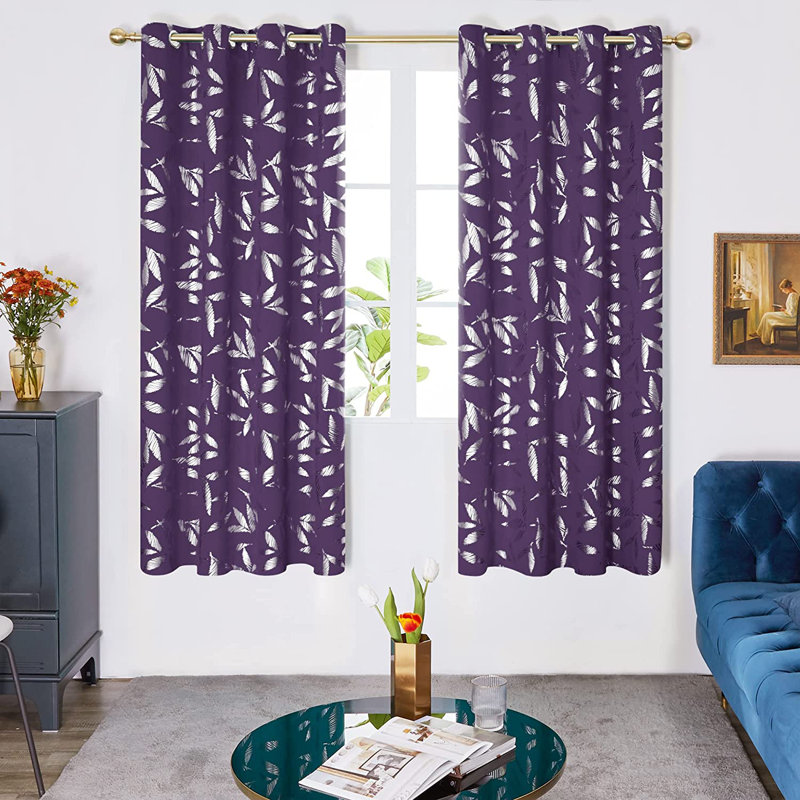 Room Darkening Curtain Panel Pair, Royal Purple, 42" W x 63" L