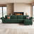 Upholstered Modular Sofa Sectional With Ottoman-1391795208
