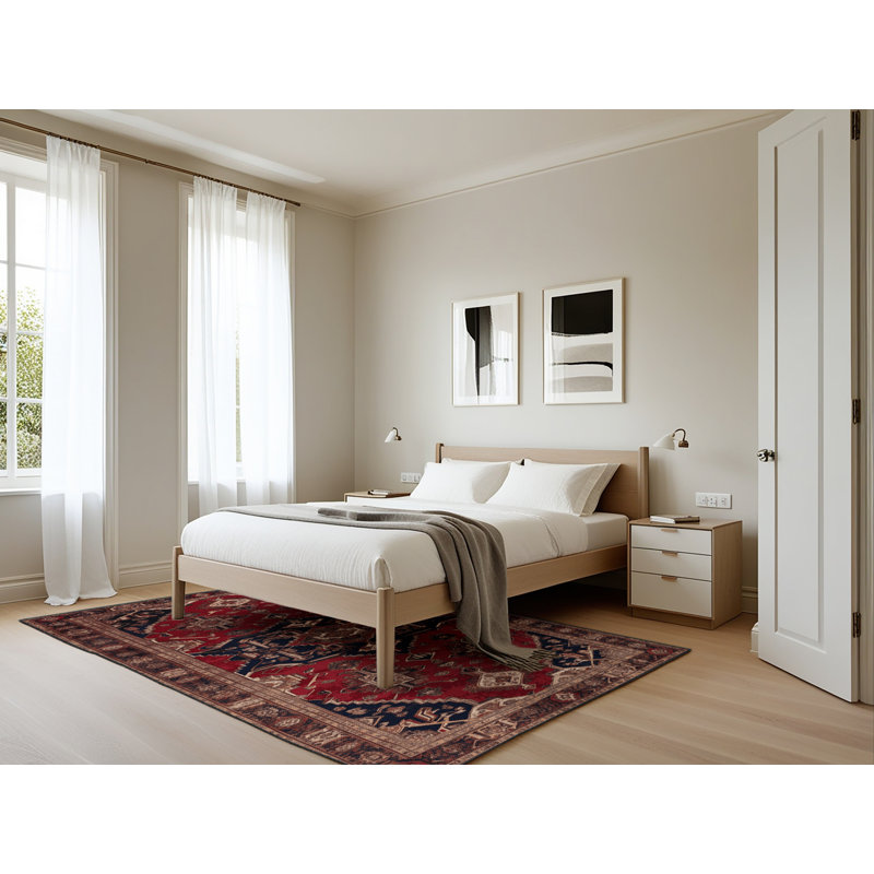 Tapis brun lavable à la machine, Rectangle 5 pi x 7 pi
