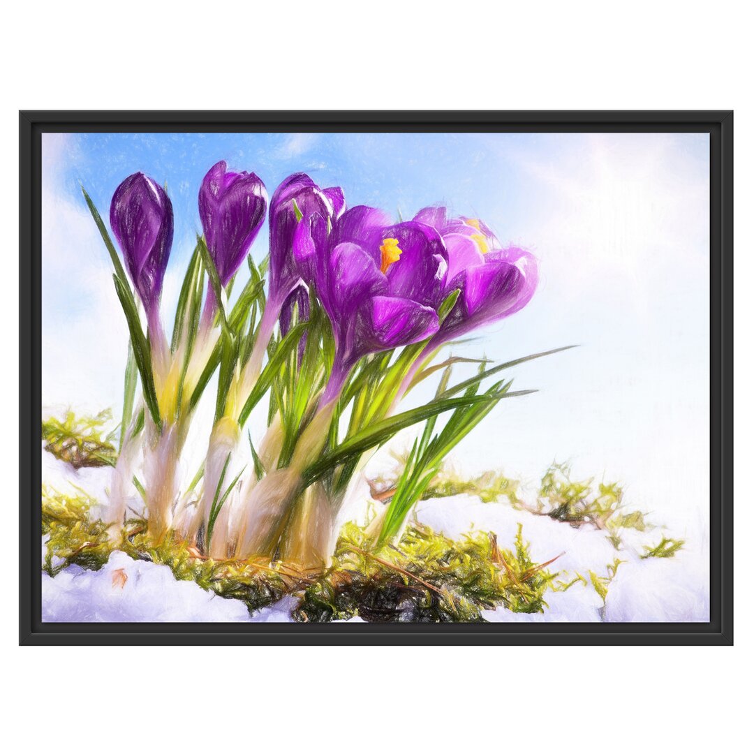 Gerahmtes Wandbild Kunst Frühling florwer Hintergrund