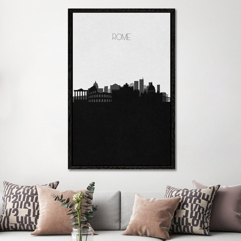 Rome, Italy City Skyline by Ayse Deniz Akerman - Print on Canvas