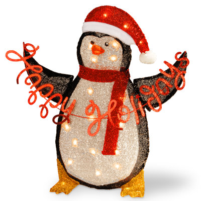 Pre-Lit Tinsel Penguin