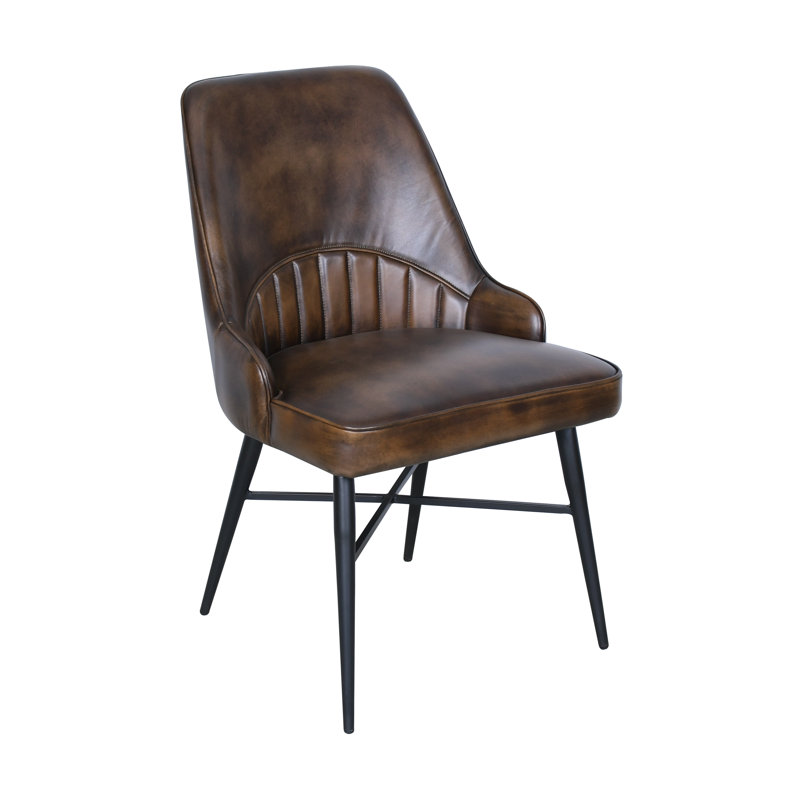 Galway Dining Chair In Antique Whiskey Leather