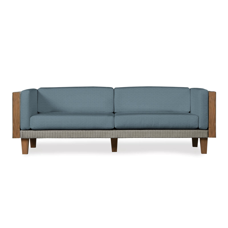 Catalina Outdoor 3 - Seat Patio Sofa, Pewter, Sailcloth Sailor