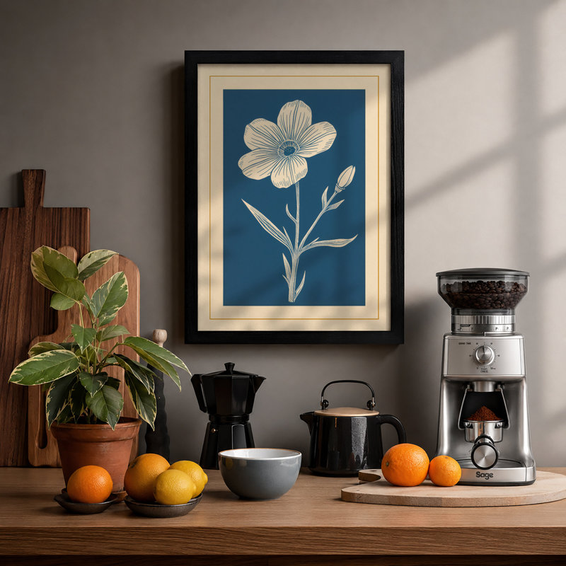 Bloom Botanical - Framed Print, A1 - 84.1 x 59.4 cm, Black