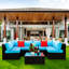Canapé modulaire d'extérieur - 2 causeuses, canapés, 1 table, housses de coussins respirants, coussins épais de patio modernes, structure, coussins hydrofuges, arrangement réglable-1707118757-1707118755