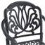 Chaise de patio en fonte d'aluminium 2 pièces avec structure et coussins noirs