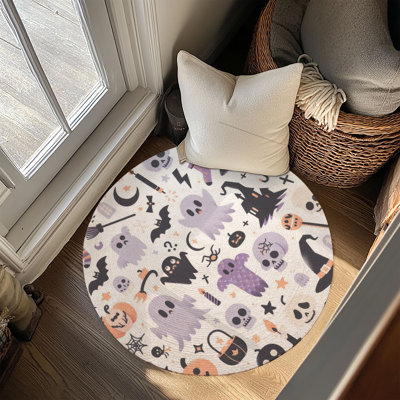 Tapis tressé Chilling Halloween Shadows