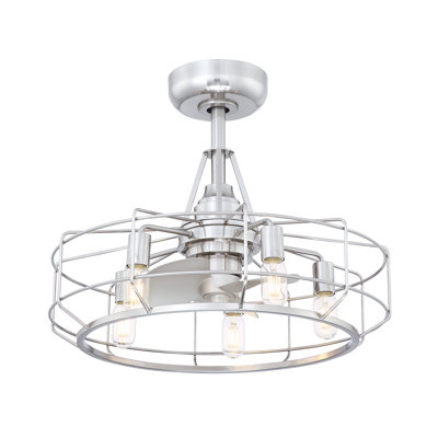 Ventilateur de plafond intérieur / extérieur Dilbert 24 po avec ampoule DEL