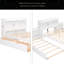 Lit plateforme double avec tablettes coulissantes-873630970