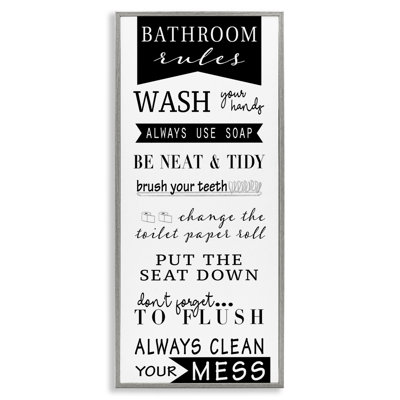 «Black Bathroom Rules», estampe numérique par Anna Quach