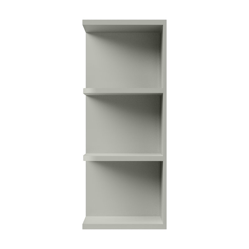 Tablette murale, 9" W x 30" H x 12" D, Double shaker Laguna Grey