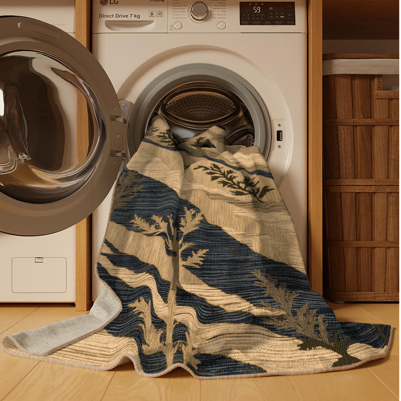 Tapis brun lavable à la machine, Rectangle 2 pi x 3 pi